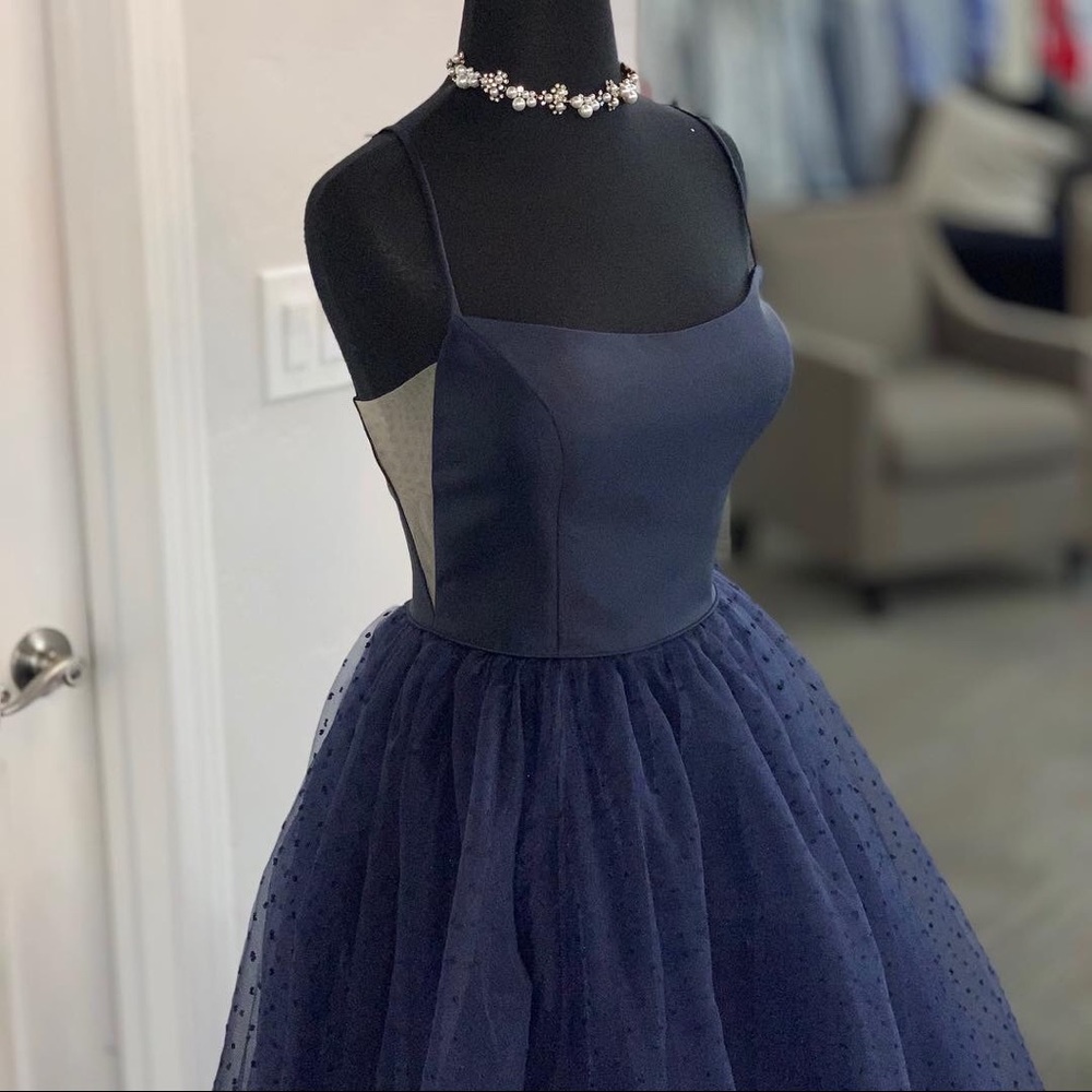 Sherri Hill Navy Blue Ball Gown
